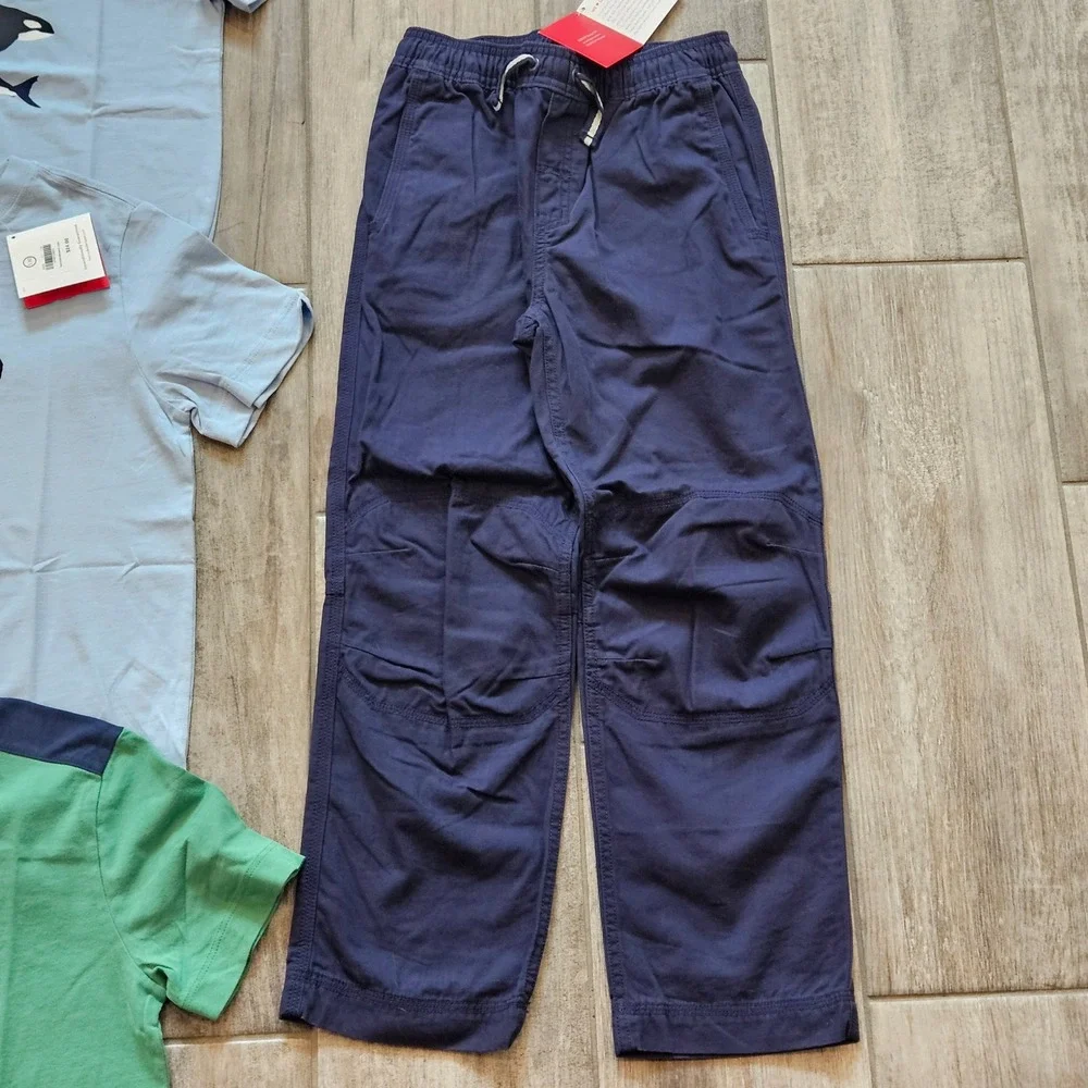 Hanna Andersson T Shirt Pants Lot of 4 Kids 8 130 Shark Dog Dino Scandi Organic